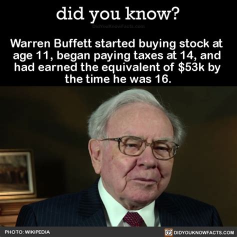 Warren Buffett Started Buying Stock At Age 11 Did You Know