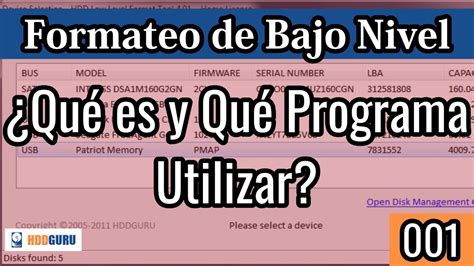 C Mo Hacer Un Formateo De Bajo Nivel A Usb O Hdd Mantenimiento