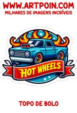 Topo de bolo aniversário infantil Hot Wheels festa infantil carros de corrida pronto para