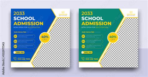 School Education Admission Social Media Post Back To School Web