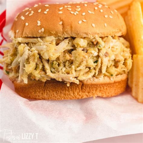 Ohio Shredded Chicken Sandwiches {Slow Cooker} | Tastes of Lizzy T