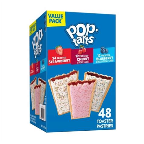 Kelloggs Pop Tarts Variety Pack Strawberry Cherry And Blueberry 48