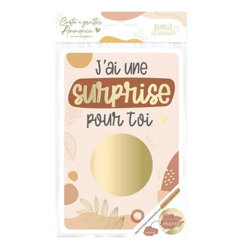 Carte à gratter annonce naissance modèle Tu vas être Mamie Cdiscount