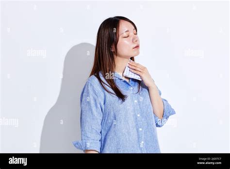 Sweat And Hot Japanese Woman Stock Photo Alamy
