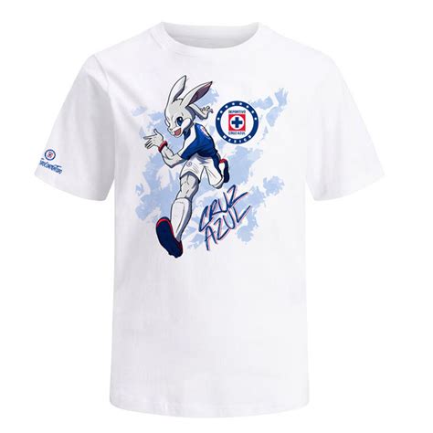 Playera Adulto CRUZ AZUL Mascota Conejo Producto Oficial