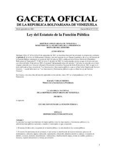 Ley del Estatuto de la Función Pública oas org ley del estatuto de