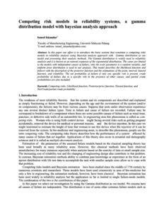 Competing Risk Models In Reliability Systems A Gamma Distribution