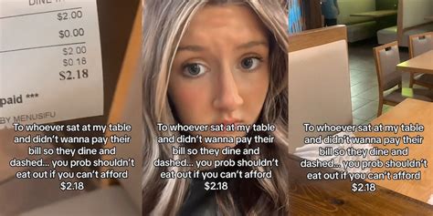 Server Calls Out Customers Who Dine And Dash On 218 Bill