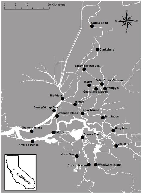 Overview Map Of The Sacramentosan Joaquin Delta With The 22