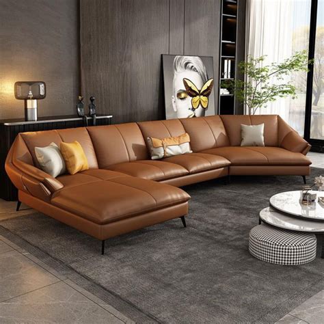 L shaped leather sofa – Artofit