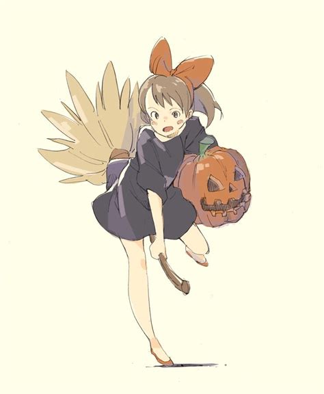 キキ魔女の宅急便 「ハロウィンキキ🎃 」popman3580画集発売中のイラスト