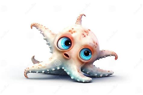 Super Cute Baby Starfish With Full Body View Massive Blue Eyes And Big