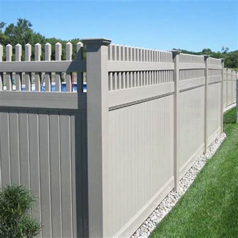 Residental PVC Semi Privacy Fence Vinyl Privacy Pool Fence House