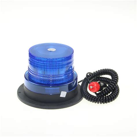 V V Led Blue Color Car Vehicle Police Warning Light Flashing Beacon