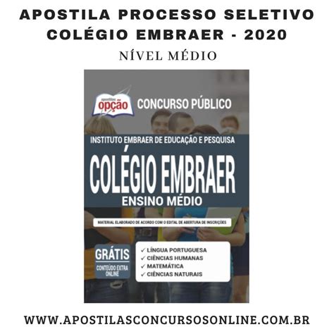 Apostila Preparat Ria Para Ingresso No N Vel M Dio Em Do Processo