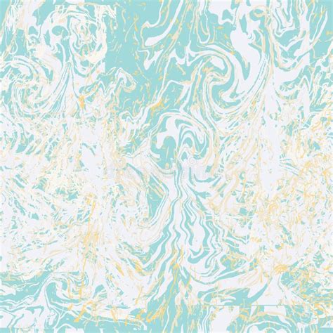 Turquoise Marble With Gold Vector Decorative Background For Design