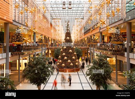 Elegant Shopping Mall at Christmas Stock Photo - Alamy