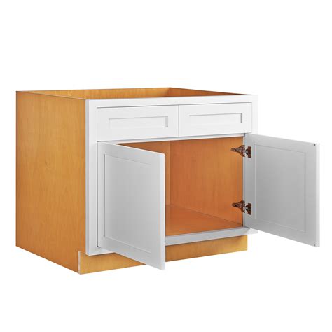 Inset White Shaker Sink Base Cabinet 42" - Blue Lane Cabinety