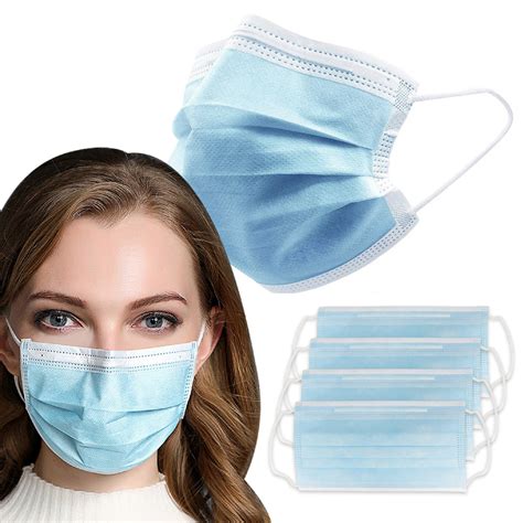 Pcs Disposable Face Mask Ply With Ear Loop