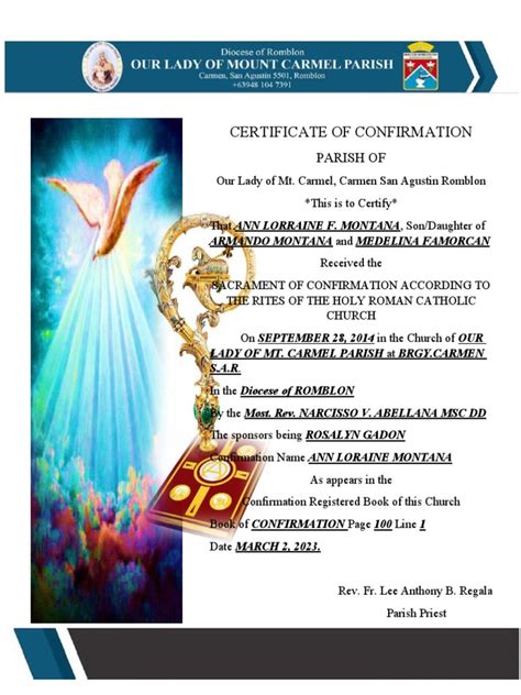 Confirmation Certificate | PDF