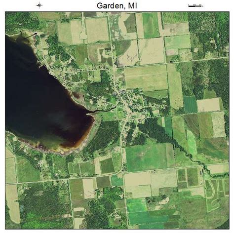 Aerial Photography Map of Garden, MI Michigan