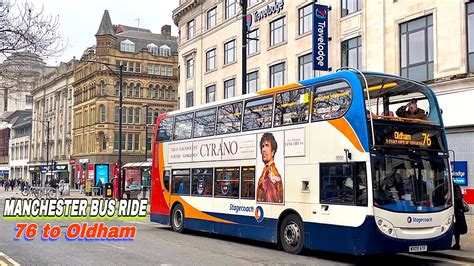 Manchester Bus Ride🇬🇧 City Centre To Oldham Town On Bus Route 76 Youtube