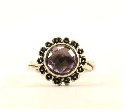 Authentic Pandora Wandas Garden Amethyst Flower Ring 925 Etsy