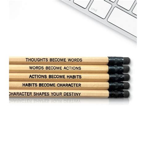 Gandhi Quote - Inspirational Pencils Engraved With Funny And ...