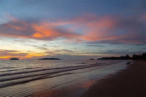 Beautiful Colorful And Dramatic Cloud During Sunset On The Coast In