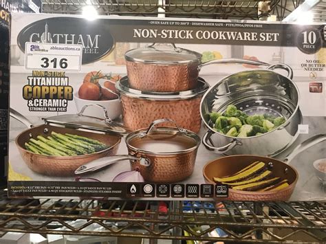 GOTHAM NON-STICK TITANIUM COPPER & CERAMIC COOKWARE SET