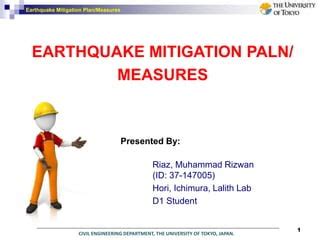 Earthquake Mitigation Plan And Measures PPT