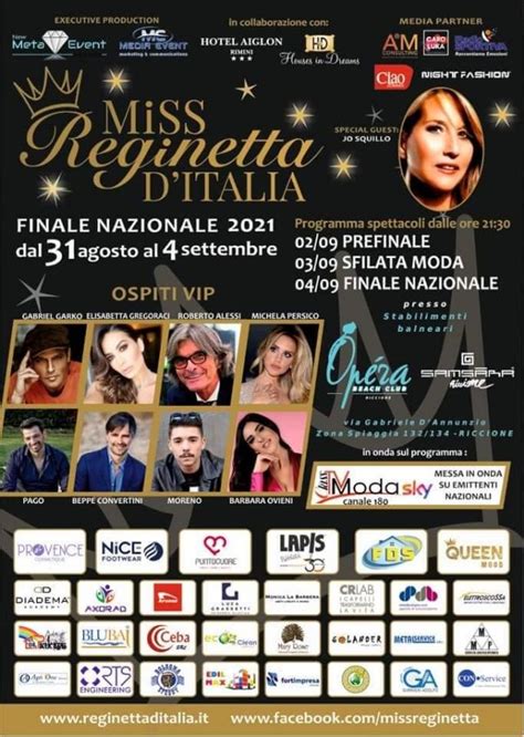 Miss Reginetta Ditalia La Finalissima A Riccione · Il Giornale Del