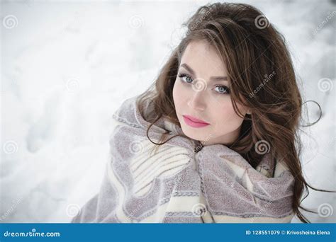 Portrait Of An Attractive Brunette In The Forest Stock Image Image Of Girl Face