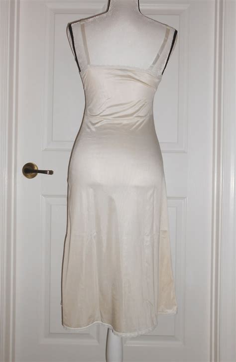 Vintage Nancy King Lingerie Full Slip Size Off White Satin Etsy