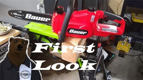 First Look Bauer V Compact Chainsaw From Harbor Freight Youtube