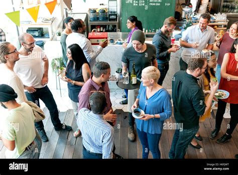 Party People Communication Talking Happiness Concept Stock Photo - Alamy