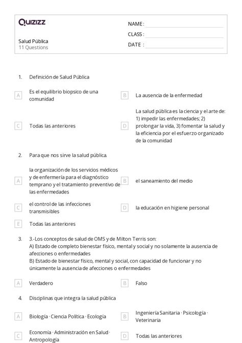 50 Ciencia De La Salud Hojas De Trabajo Para Grado 3 En Quizizz Gratis E Imprimible