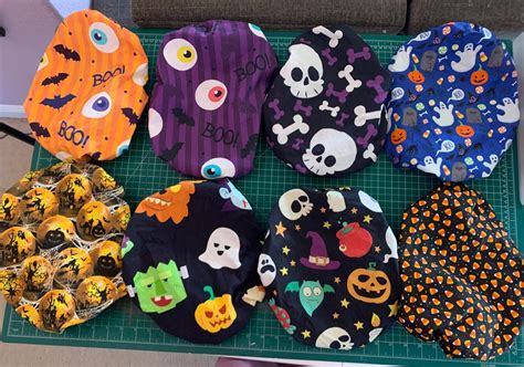 Halloween Scrub Caps Etsy