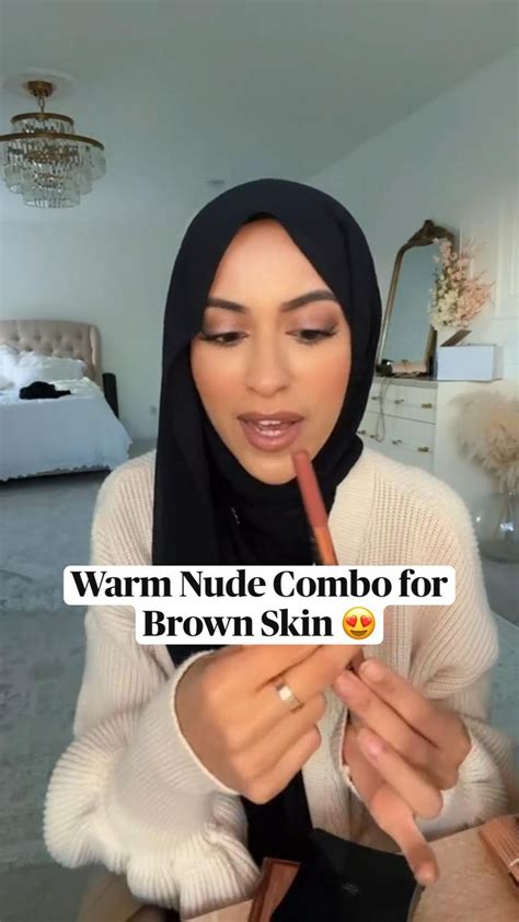 Warm Nude Combo For Brown Skin Lip Tutorial Make Up Look Tan Skin Makeup Makeup