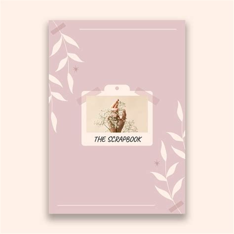 scrapbook book cover template  vector