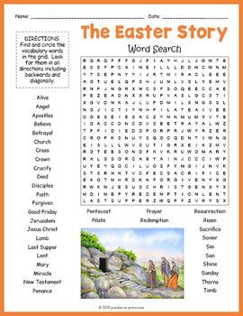 Religious Easter Word Search