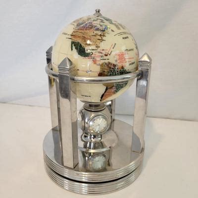 Semi Precious Stone Globe And Stand Lr Dw Estatesales Org