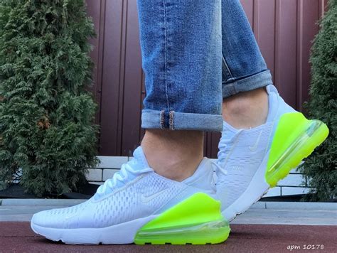 Кроссовки Nike 270 Мужские Белые с Амортизацией Желтые (размеры: 42,43 ...