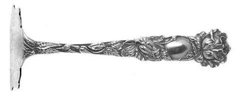 Alvin Bridal Rose Sterling 1903 Food Pusher Solid Bridal Roses