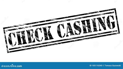 Check cashing stamp stock illustration. Illustration of background ...