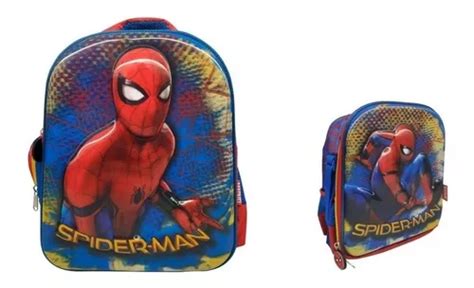 Mochila Kinder Y Lonchera Spiderman Hombre Araña Envío gratis