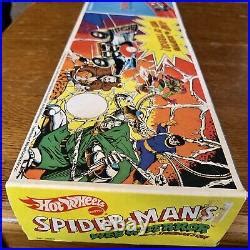 Car Track Set Hot Wheels Spider Man WEB OF TERROR 1978 Track Set Box 2 Cars