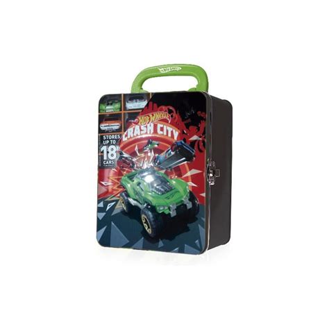 Maleta Metálica Porta Carrinhos Hot Wheels Crash City preta Fun 6905 8 Shopee Brasil
