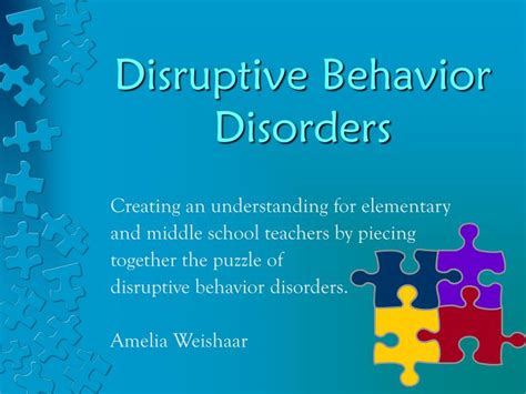 Ppt Disruptive Behavior Disorders Powerpoint Presentation Free