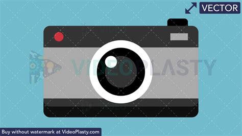 Camera Flat Icon [Vector Image Clipart] | VideoPlasty